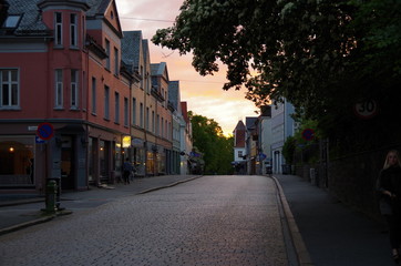 Fototapeta na wymiar Street in Bergen