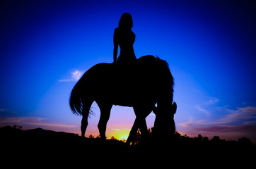 Fototapeta na wymiar Horse Woman