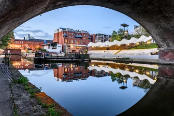 Zelfklevend Fotobehang Kanaal Manchester canal Castlefield
