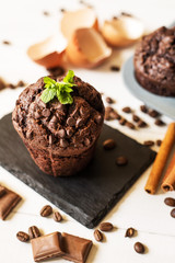 tasty chocolate muffin