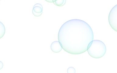 Light pastel colored background with pink bubbles. Wallpaper, texture blue balloons. 3D illustration