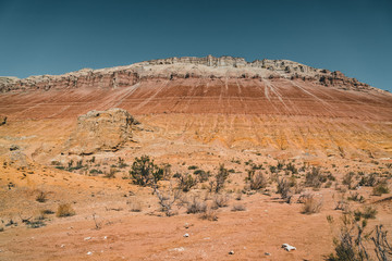 Takyr in Aktau white mountains in Altyn-Emel National Park, Kazakhstan © Mathias