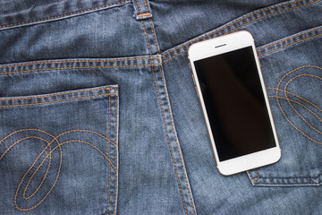 Smart phone and jeans