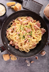 Delicious carbonara pasta