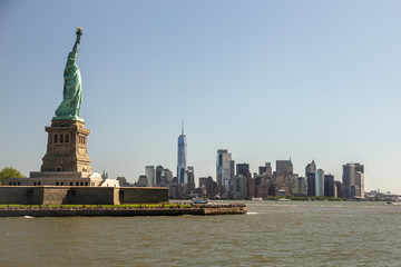 sky line new york statua della libertà liberty statue