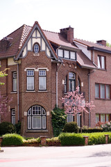 Fototapeta premium Traditional brick houses in Belgium