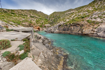 Obraz premium Amazing Panorama of Limnionas beach at Zakynthos island, Greece