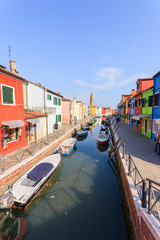 Obraz na płótnie Canvas Traditional Burano colored houses, Venice