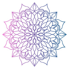 colorful gradient mandala pattern for logo design  coloring books