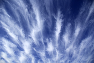 Blue Sky with White Cirrus Clouds