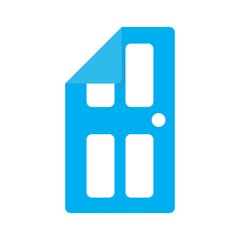 Door logo. Home icon. Open and lock vector eps 08.