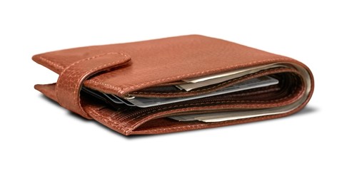 Wallet with Money and Credit Cards in it