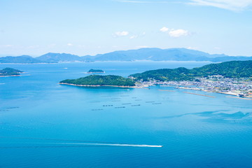 Seascape of islands in the Seto Inland Sea,Takamatsu,Kagawa,Shikoku,Japan