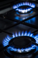 Gas Burners with Blue Flames