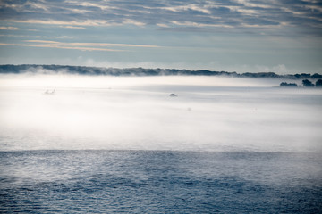Fogbank in Maine Harbour