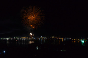気仙沼湾 冬花火 winter fireworks