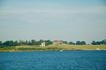 Views of Luxury Ocean Front Homes in Newport, Rhode Island;. 