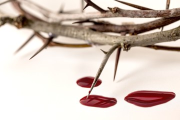 Crown of Thorns with Drops of Blood