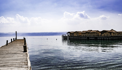 Beautiful village on a lake Ohrid, Macedonia