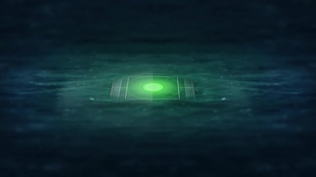 Black Box submerged in ocean water - Strong Green Signal 