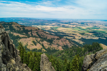 Fototapeta na wymiar Grande Ronde Valley view from Mt. Emily near La Grande, Oregon, USA