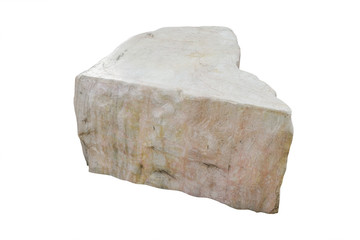 white marble stone isolated on white background with clipping path
