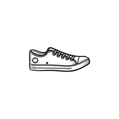 Sneaker hand drawn outline doodle icon