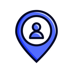 Pin People Location Icon