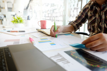 Shot of a businessman working at his desk