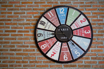 vintage clock at wall