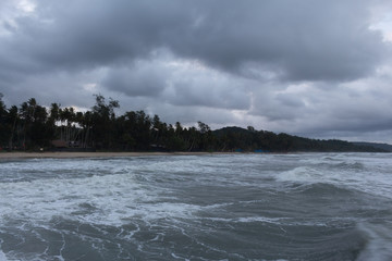 Storm on the island.Rainy in ko kut, Thailand