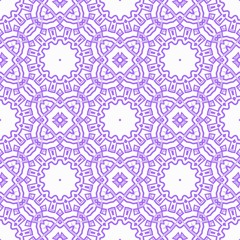 Beautiful tablecloth. Seamless lace pattern with geometric, floral element. Vector illustration.