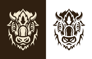 Buffalo head sihouette
