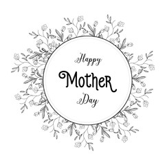 Obraz na płótnie Canvas Mother's day background. Mothers day round backdrop. Mothers day invitation. Mothers day lettering