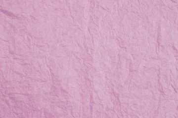 Abstract crumpled pink paper texture background, blank wrinkle pink paper pattern background