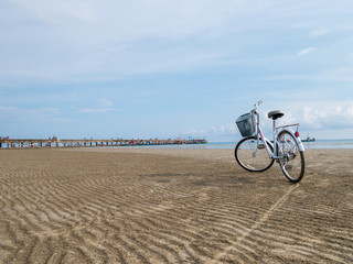Fototapeta premium Bicycle beside the beach.