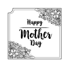 Mother day vector design. Mothers day floral card. Happy mothers day