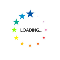 Download sign. Loading star icon. Vector illustration