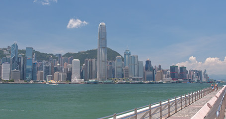 Naklejka premium Hong Kong Victoria Harbor