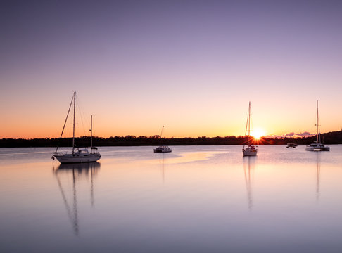 Sunrise over Yamba bay