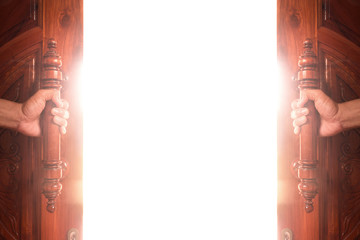 Fototapeta premium open door light