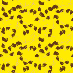 Military camouflage seamless pattern in yellow, beige and brown colors