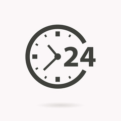 24 hour service vector icon.