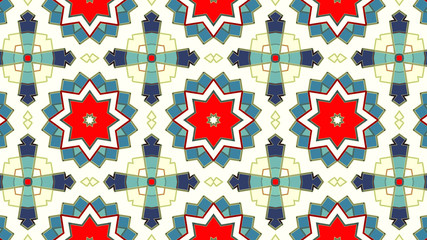 Artistic kaleidoscopic color pattern