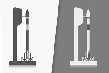 Rocket at the cosmodrome