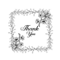 Thank you gift card vector illustration