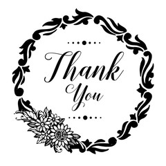 Thank you vector greeting card or postcard