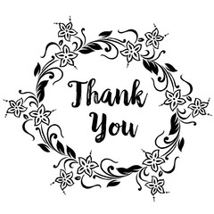 Thank you vector greeting card or postcard