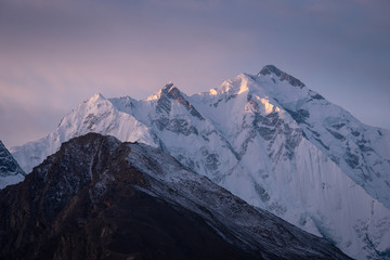 Rakaposhi mountain peak in Hunza valley, Gilgit Baltistan, Pakistan