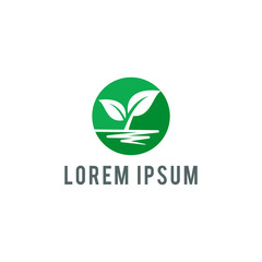 eco Leaf logo template vector illustration